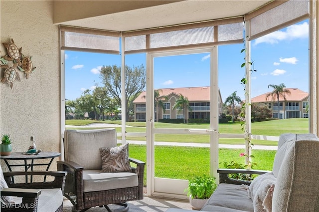 view of sunroom / solarium