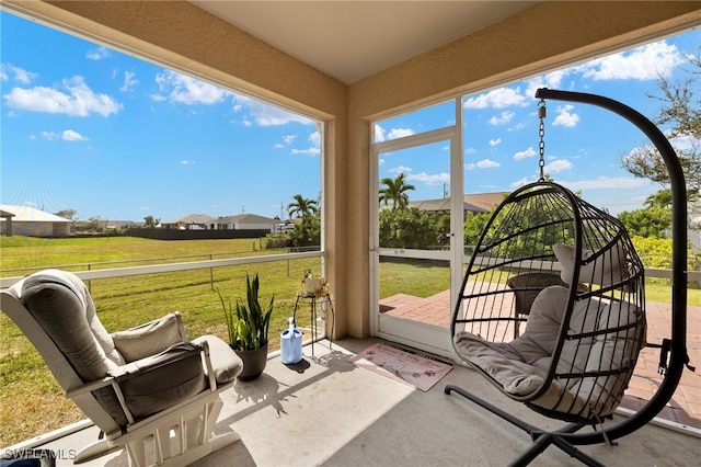 view of sunroom / solarium