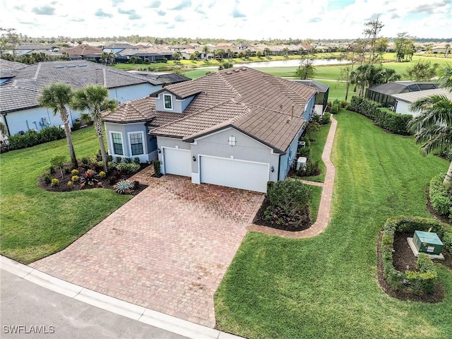 drone / aerial view featuring a residential view