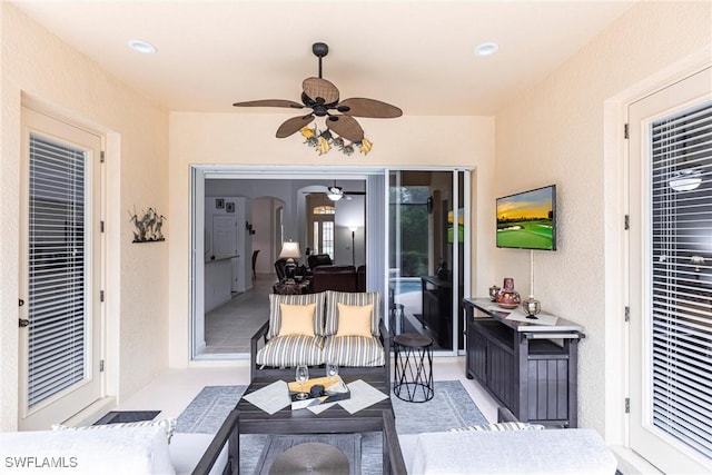 12020 Bramble Cove Dr, Fort Myers, FL 33905 - exterior space with a ceiling fan