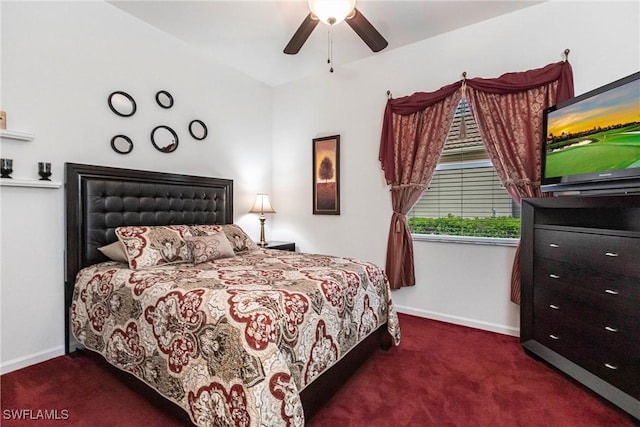 12020 Bramble Cove Dr, Fort Myers, FL 33905 - carpeted bedroom featuring baseboards and ceiling fan