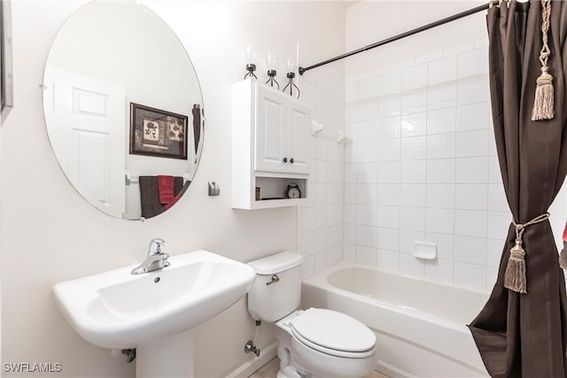 12020 Bramble Cove Dr, Fort Myers, FL 33905 - bathroom with a sink, toilet, and shower / washtub combination