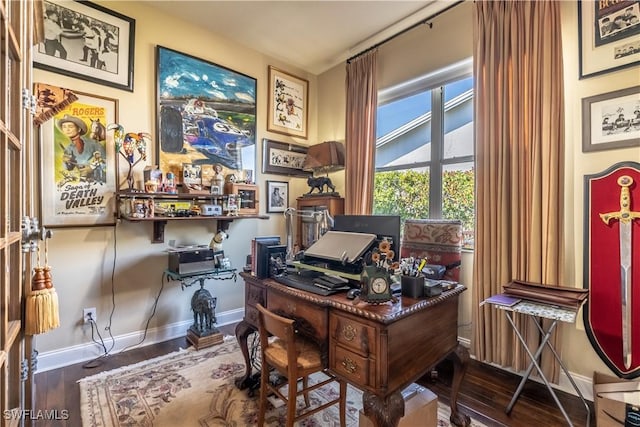 834 Coldstream Ct, Naples, FL 34104 - office area featuring wood finished floors and baseboards
