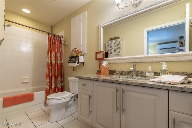 834 Coldstream Ct, Naples, FL 34104 - full bath with toilet, vanity, tile patterned flooring, and shower / tub combo
