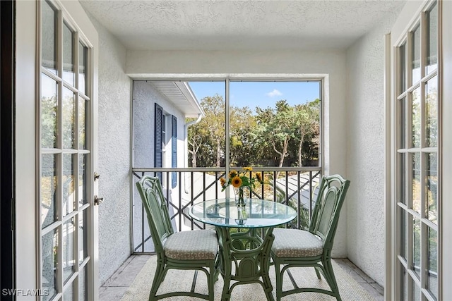 view of sunroom