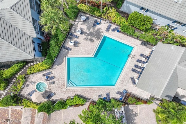 7070 Barrington Cir Unit 202, Naples, FL 34108 - drone / aerial view of a pool area