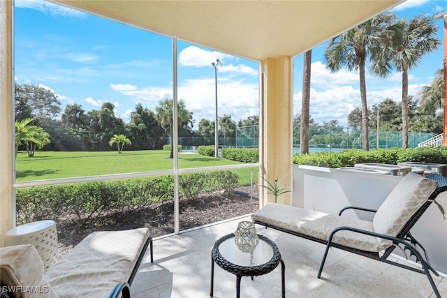 view of sunroom / solarium