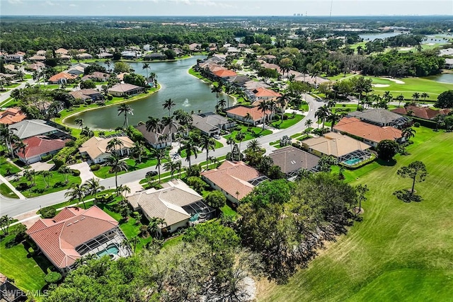 8880 Lely Island Cir, Naples, FL 34113 - birds eye view of property featuring a residential view, golf course view, and a water view