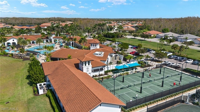 aerial view featuring a residential view