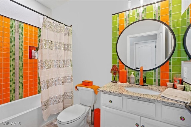 2227 Dancy St, Naples, FL 34120 - full bath with vanity, toilet, and shower / bath combo with shower curtain