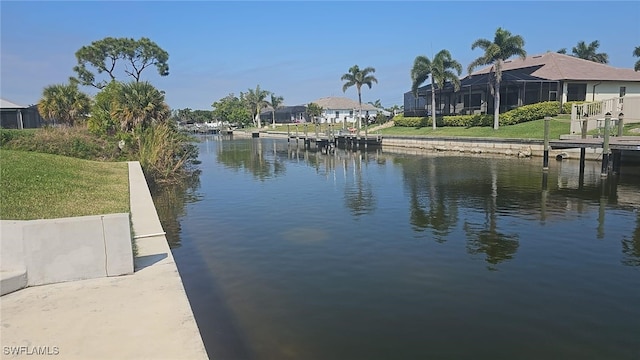 property view of water with a residential view