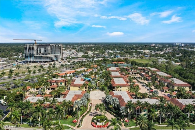 birds eye view of property featuring a view of city