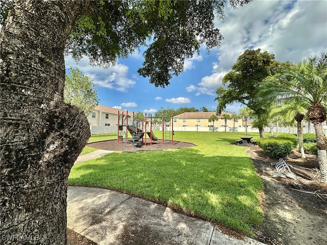 view of yard with playground community