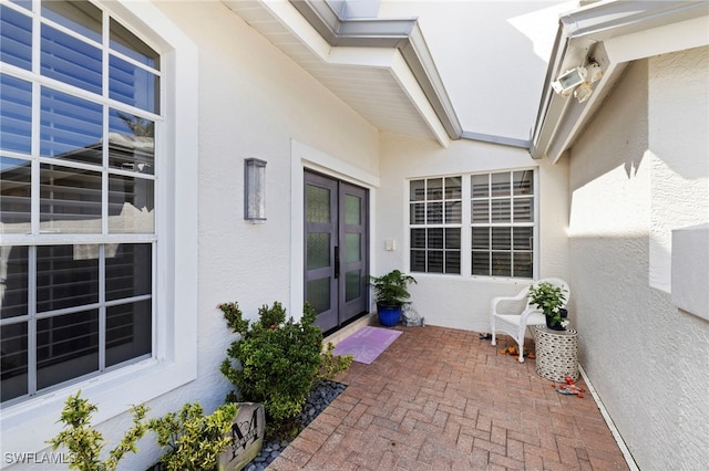 view of patio / terrace featuring french doors