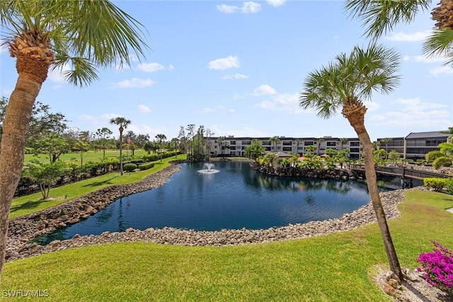 view of water feature