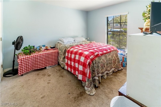 bedroom featuring carpet