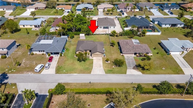 drone / aerial view with a residential view