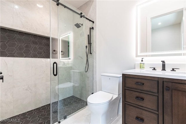 770 Port Side Dr, Naples, FL 34103 - bathroom with vanity and a stall shower