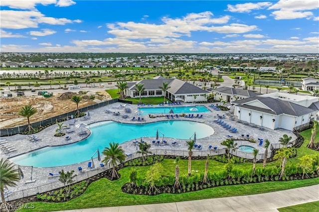 43333 Water Bird Way Unit 4821, Punta Gorda, FL 33982 - aerial perspective of suburban area with a pool