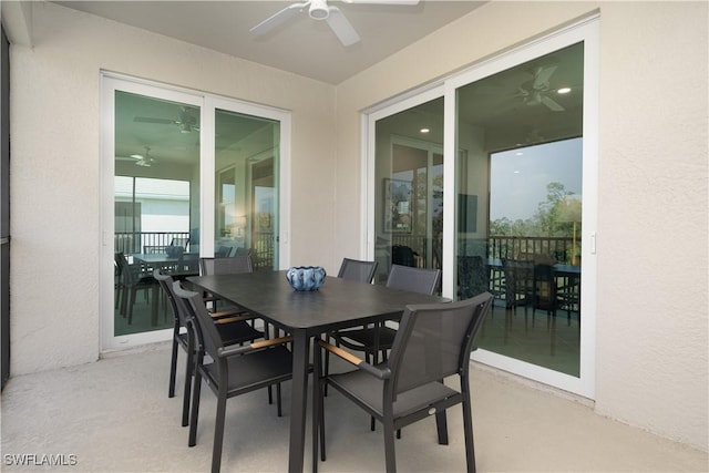 43333 Water Bird Way Unit 4821, Punta Gorda, FL 33982 - view of patio / terrace featuring ceiling fan and outdoor dining space