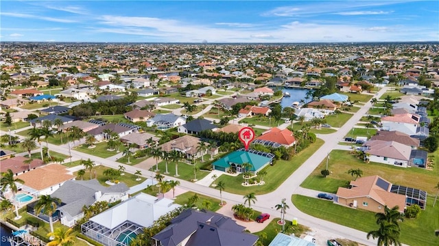 aerial view featuring a residential view