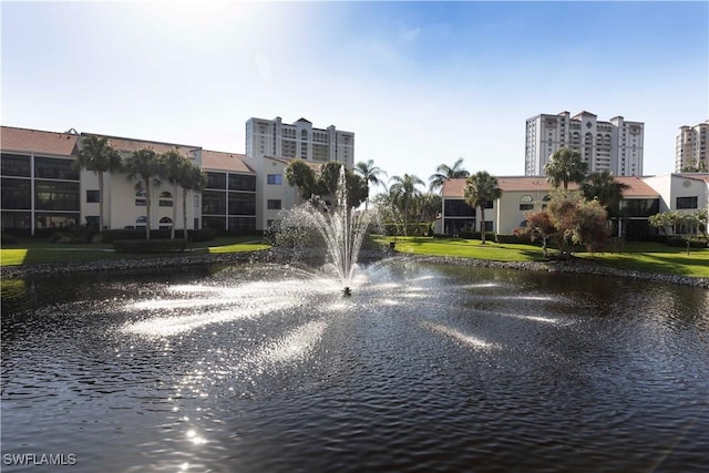 view of water feature
