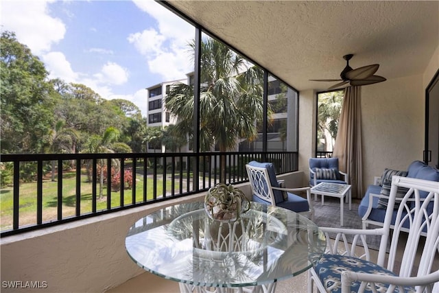 view of sunroom / solarium
