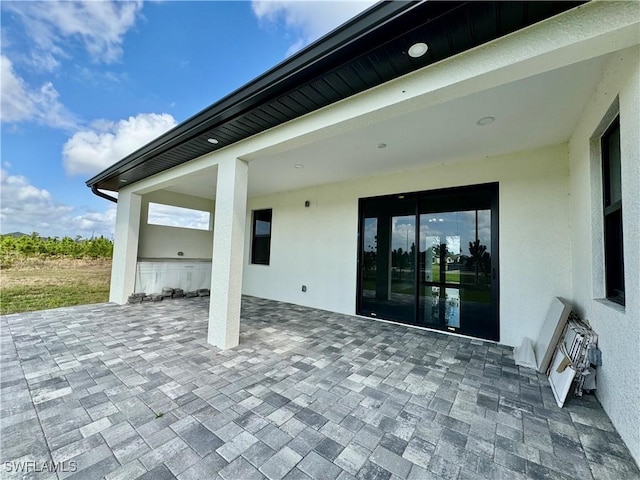 view of patio with exterior kitchen