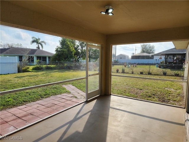 view of sunroom