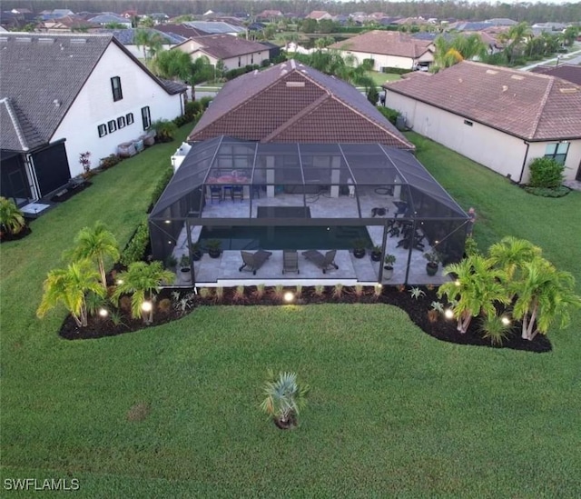 aerial view featuring a residential view