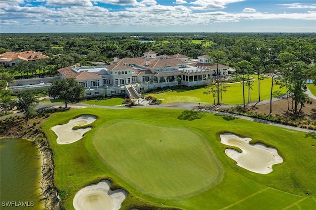 exterior space featuring view of golf course