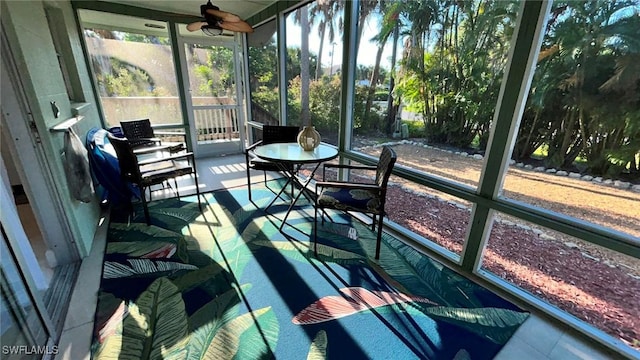 view of sunroom / solarium