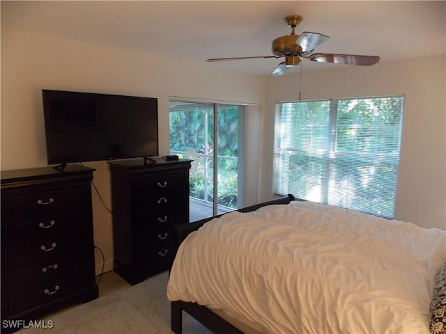 bedroom with a ceiling fan