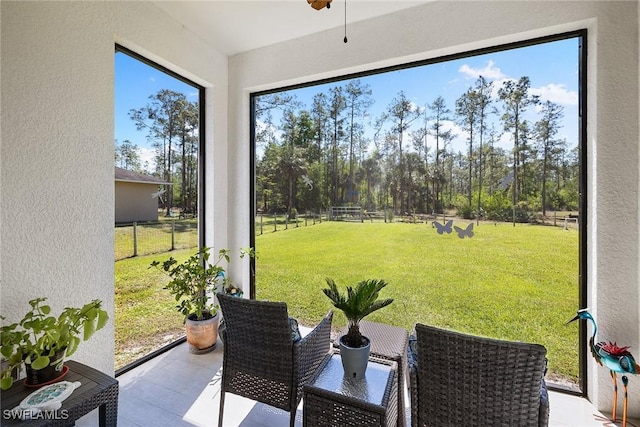 view of sunroom / solarium