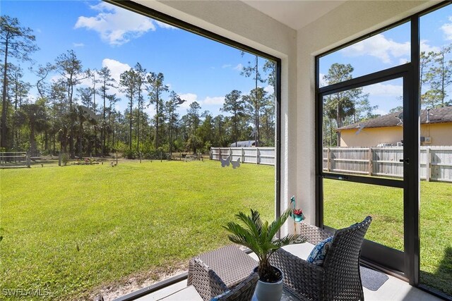 view of sunroom / solarium