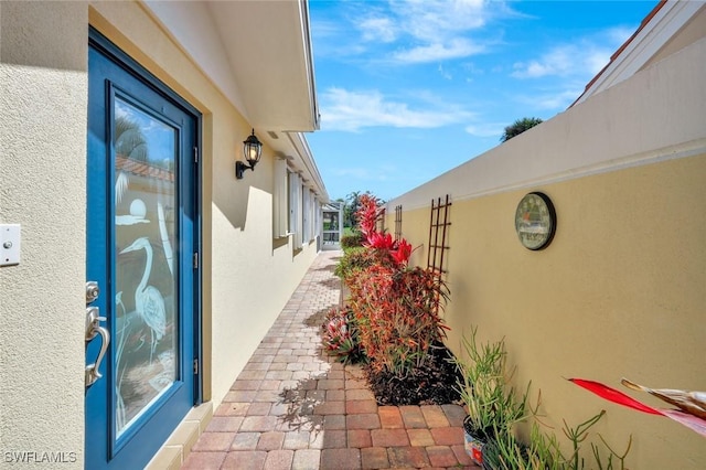 view of home's exterior featuring stucco siding