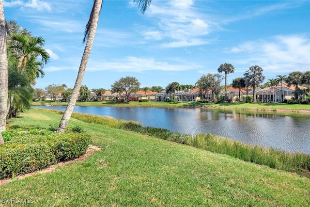 view of water feature featuring a residential view