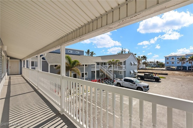 balcony featuring a residential view