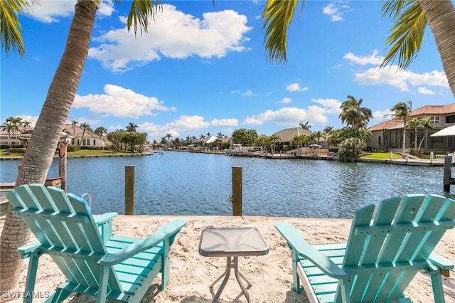 1145 Shenandoah Ct, Marco Island, FL 34145 - dock featuring a water view and a residential view