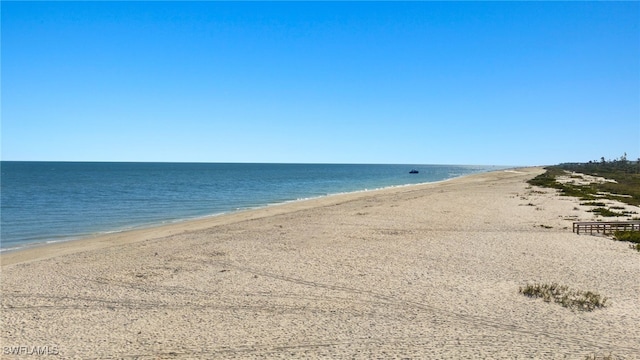 property view of water with a view of the beach