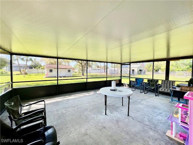 view of sunroom / solarium