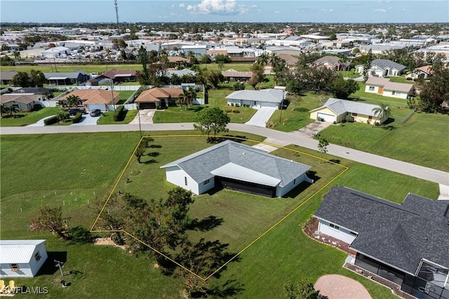 birds eye view of property featuring a residential view