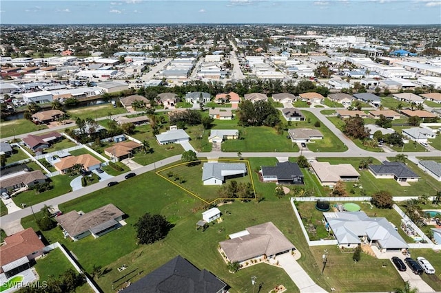 bird's eye view with a residential view