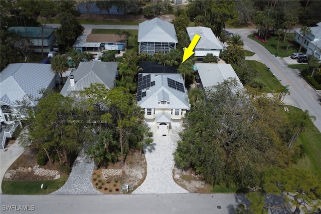 drone / aerial view featuring a residential view