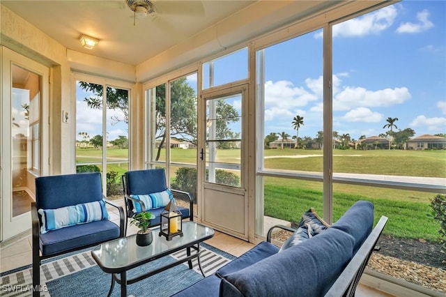 view of sunroom