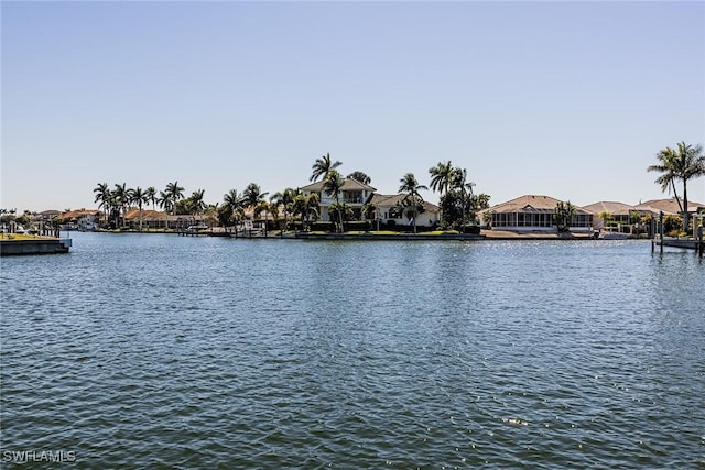 water view featuring a residential view