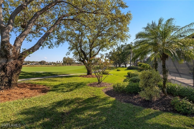 view of community with a lawn