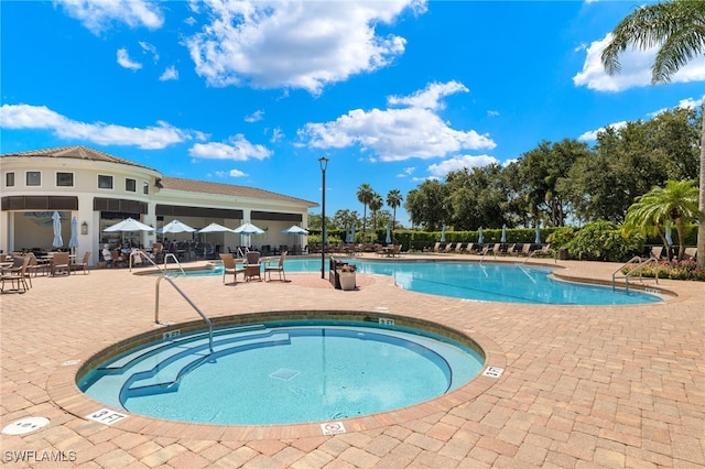 pool featuring a patio