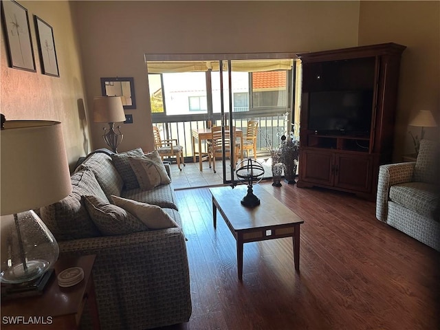 11570 Caravel Cir Unit 2022, Fort Myers, FL 33908 - living room featuring wood finished floors