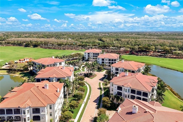 16445 Carrara Way Unit 201, Naples, FL 34110 - aerial view of a local golf course and a large body of water